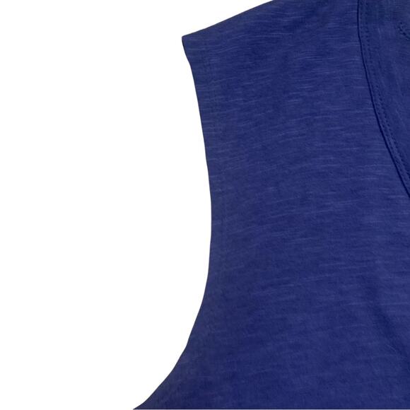 Banana Republic Malibu Tee Blue Sleeveless Cotton Top Size Small T-Shirt - Picture 3 of 7